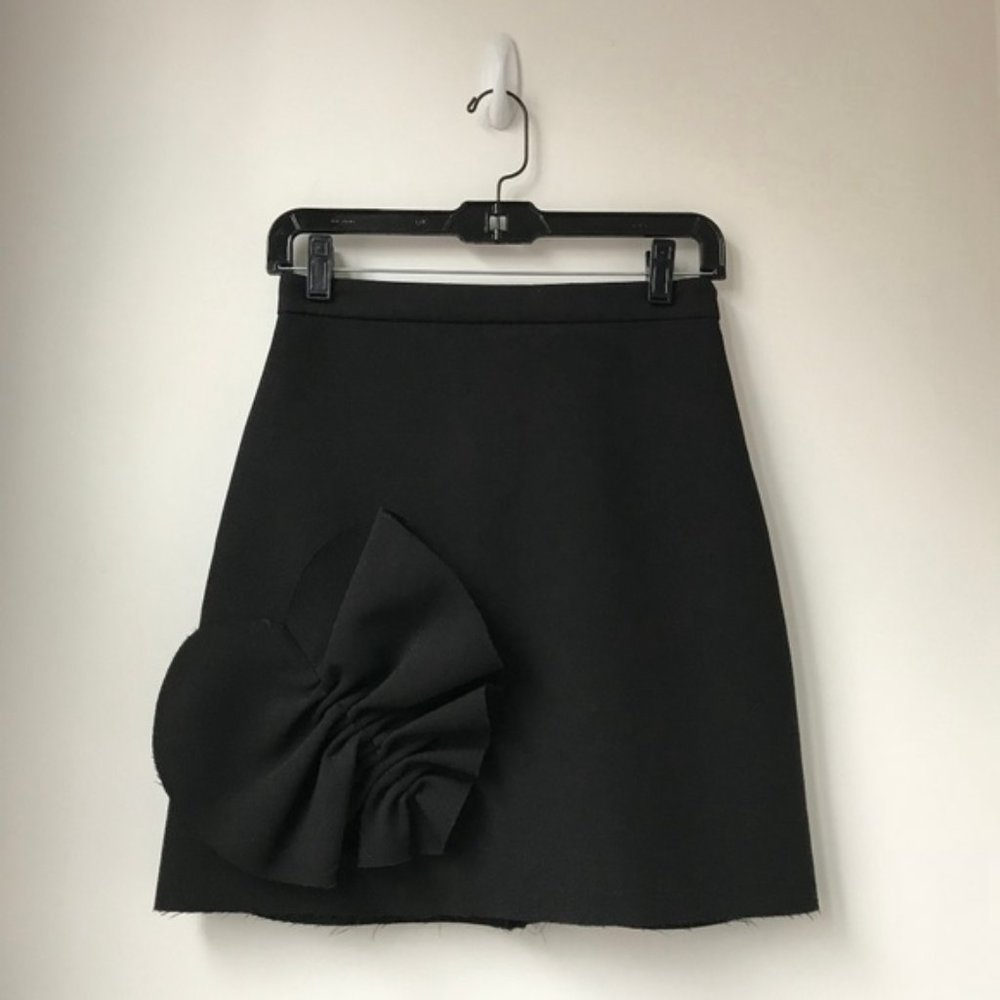 MSGM Black Skirt with Heart Detail Size 0/2